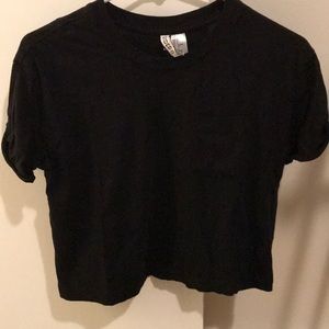 Black Crop Top T-Shirt